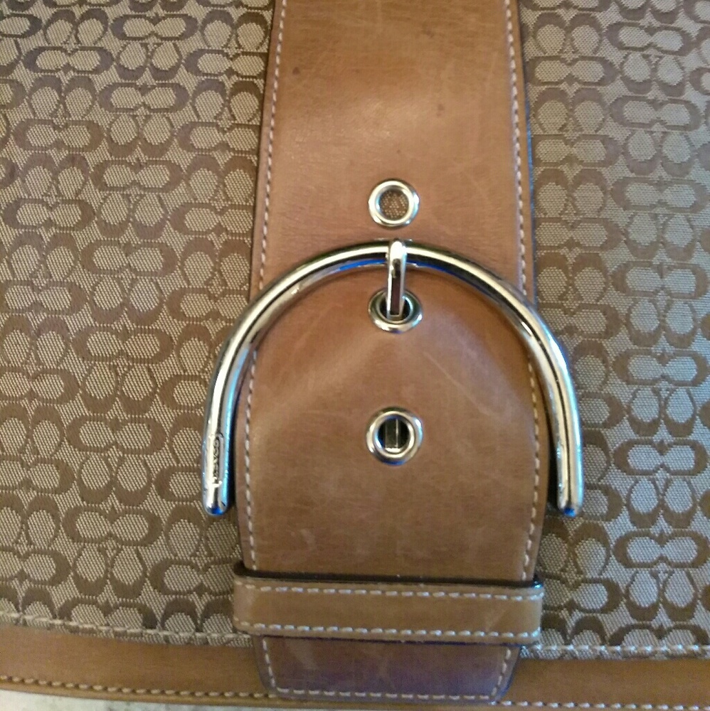 Authentic Coach Mini Monogram Canvas Satchel - image 3